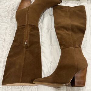Lilliana Coffee Heeled Boots